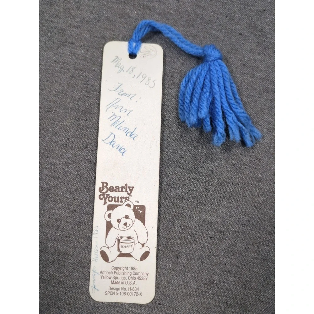 Vtg 1985 ANTIOCH Bearly Yours BOOKMARK 1985 The Best Times are Shared by Friends